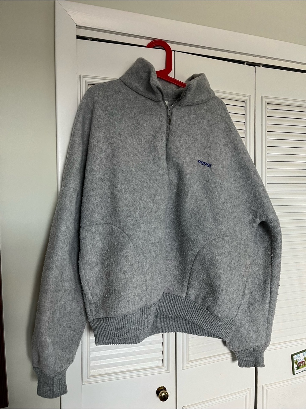 Vintage Turfer Men’s Gray full zipper Sweater with Pepsi logo